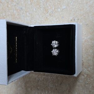 Certified 4ct. t.w. Diamond Stud Earrings 18k Gold over Italy Silver